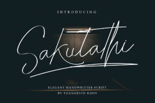 Sakulathi: A Script Font for Elegant Craft Projects