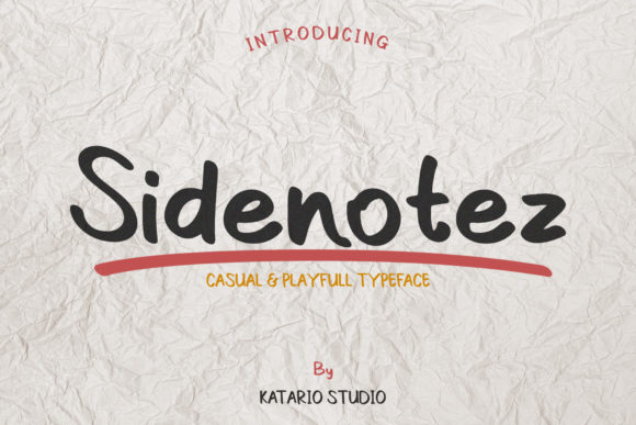 Sidenotez: A Casual Script Font for Branding and Beyond