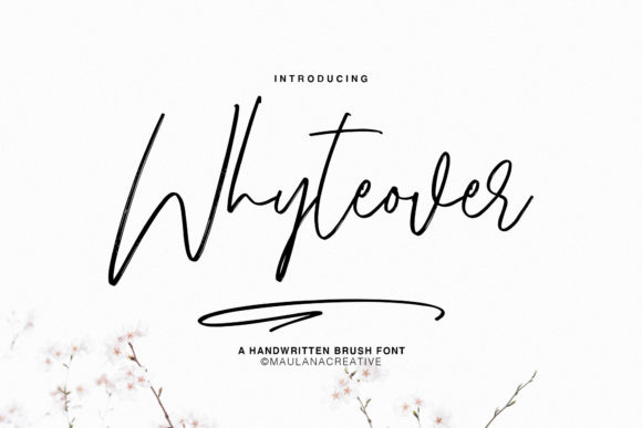 Whyteover: A Script Font for Creative Crafters and Product Makers
